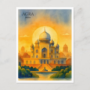 Postal Festiva Recuerdos de agua de Taj Mahal India