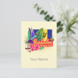 Postal Festiva Recuerdos de la isla de cosechas de cosecha caribe