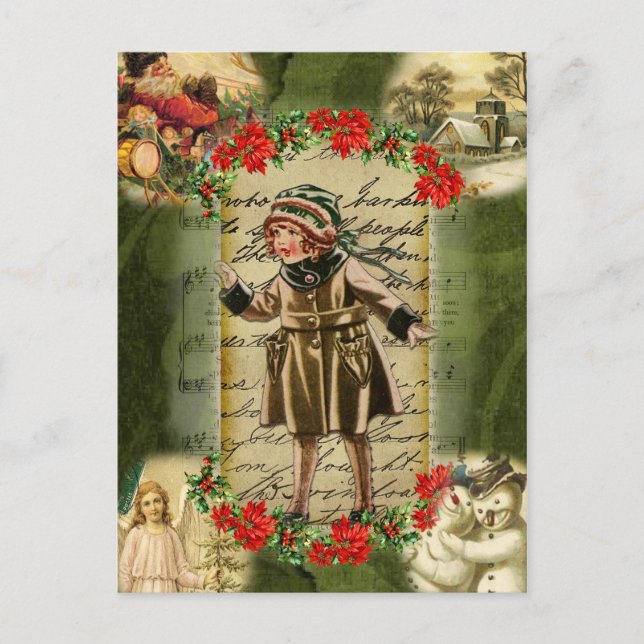 Postal Festiva Recuerdos navidades (Anverso)