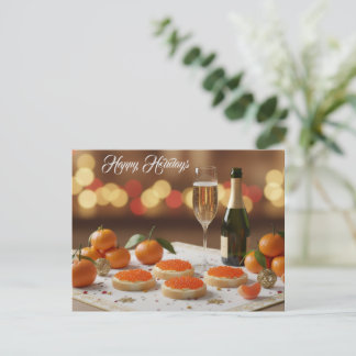 Postal Festiva Red Caviar, Tangerines, Champagne Custom Name