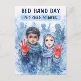 Postal Festiva Red Hand Day Postcard Hope for Children
