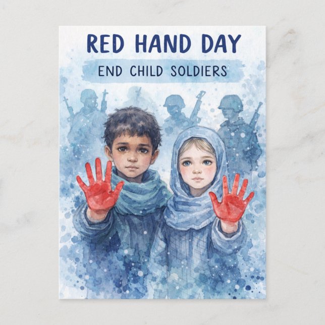 Postal Festiva Red Hand Day Postcard Hope for Children (Anverso)