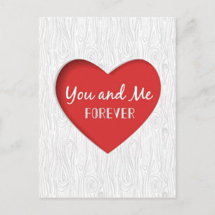 Postal Festiva Red Heart Valentine's Day Card