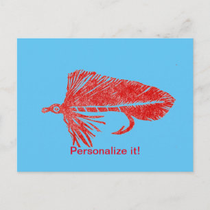 Postal Festiva Red Matuka streamer, fly fish, fly tying art