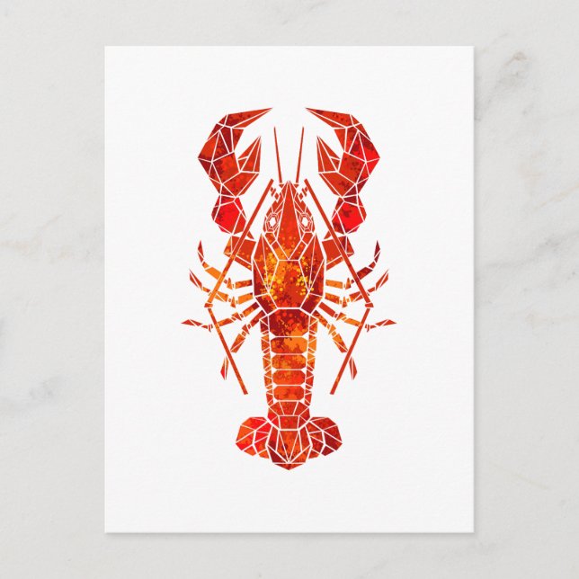 Postal Festiva Red polygonal lobster (Anverso)