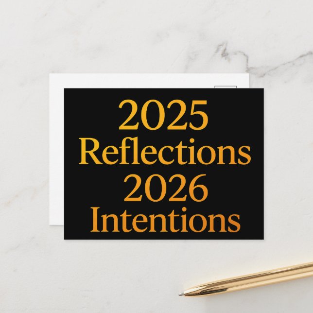 Postal Festiva Reflections Intentions 2026 Gold Goal Planner  (Anverso/Reverso In Situ)