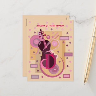 POSTAL FESTIVA REGALO DE AMOR DE MÚSICA