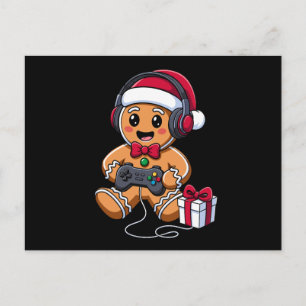 Postal Festiva Regalo de auriculares para jugador hombre de jengi