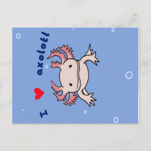 Postal Festiva Regalo de Axolotl  Axolotl Lindo Para Cumpleaños 