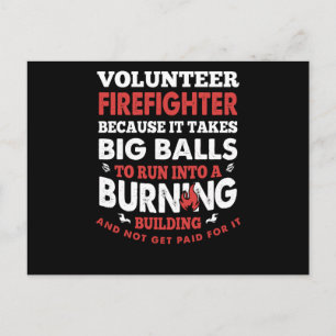 Postal Festiva Regalo de bomberos Bombero voluntario