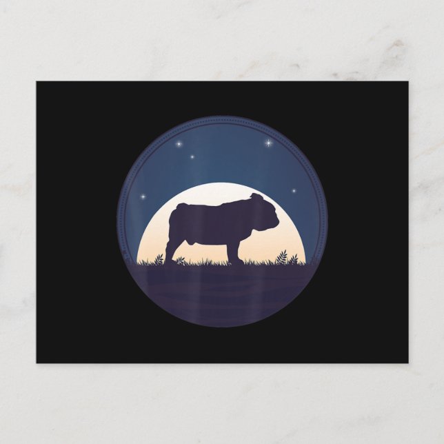 Postal Festiva Regalo de bulldog | Regalo del Bulldog inglés Love (Anverso)