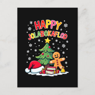 Postal Festiva Regalo de Celebración Familiar Feliz Jolabokaflod