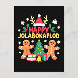 Postal Festiva Regalo de Celebración Familiar Feliz Jolabokaflod