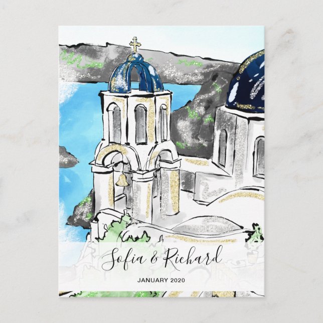 Postal Festiva Regalo de pareja de aniversario de propuesta de co (Anverso)