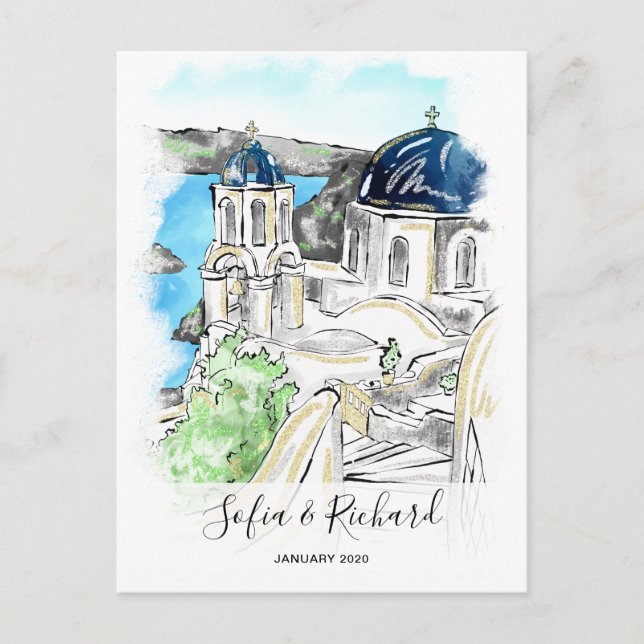 Postal Festiva Regalo de pareja de aniversario de propuesta de co (Anverso)