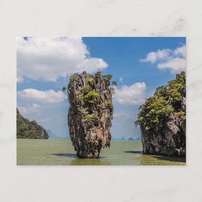 Postal Festiva Regalo de Phuket, isla de rock Khao Phing Kan en T (Anverso)