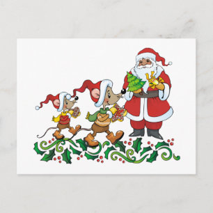 Postal Festiva Regalo de Santas