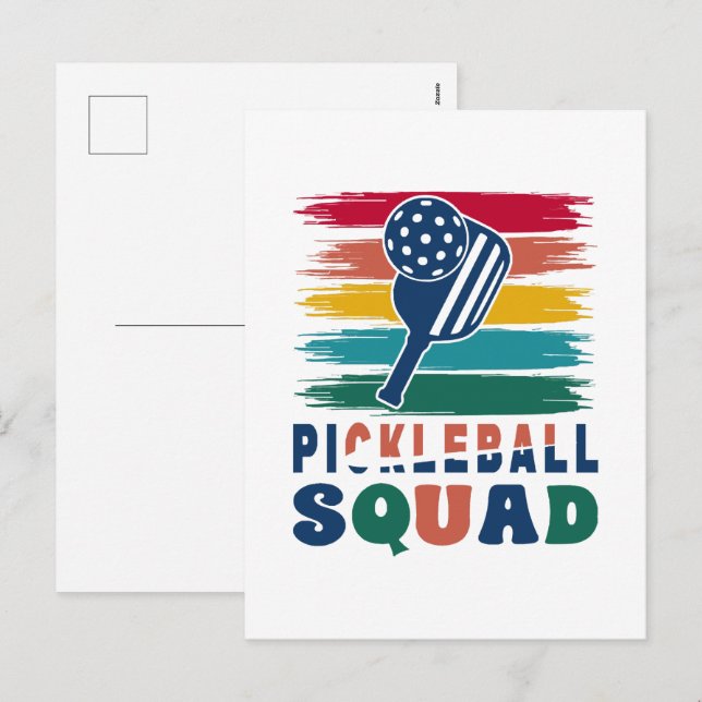Postal Festiva Regalo para jugadores de pickleball (Anverso / Reverso)