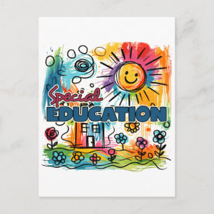 Postal Festiva Regalo para maestros Educación Especial