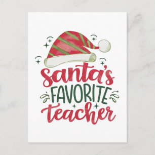 Postal Festiva Regalo para maestros El maestro favorito de Sant