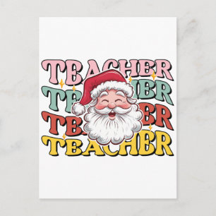 Postal Festiva Regalo para maestros Santa Maestro