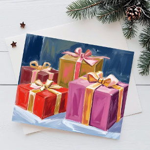 Postal Festiva Regalos Bonitos Acuarela