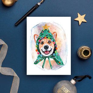 Postal Festiva Regalos Corgi Navidades Para Los Amantes De Los Pe
