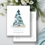 Postal Festiva Regalos de árbol navideño de color de nieve alegre<br><div class="desc">Si necesitas más personalización,  por favor,  no dudes en enviarme un mensaje a yellowfebstudio@gmail.com.</div>