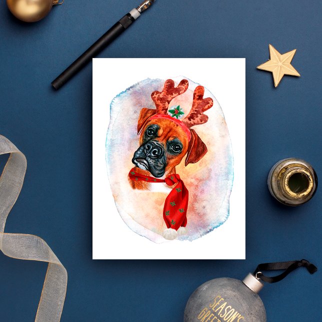 Postal Festiva Regalos De Navidades De Boxer Para Los Amantes De  (Subido por el creador)