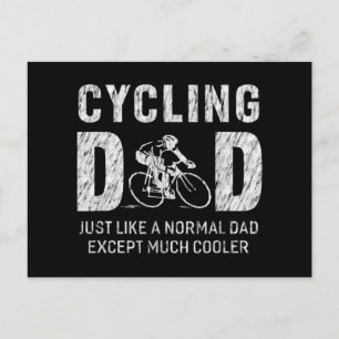Postal Festiva Regalos De Papá En Ciclismo Para El Padre Que Cicl