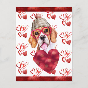 Postal Festiva Regalos de San Valentín para Amantes de Perros con