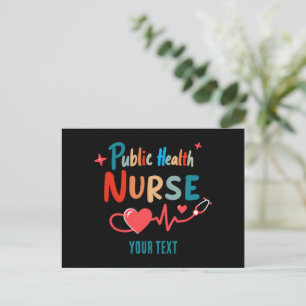 Postal Festiva Regalos personalizados de enfermera de salud públi