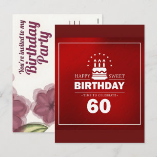 Postal Festiva Regalos Personalizados para Cumpleaños 60: Celebra