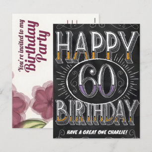 Postal Festiva Regalos Personalizados para Cumpleaños 60: Celebra