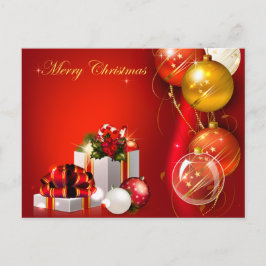 Postal Festiva Regalos y ornamentos de navidades