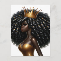 Reina negra melanina Sista Belleza afroamericana