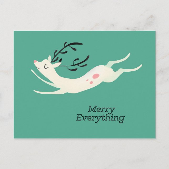 Postal Festiva Reindeer Merry Everything (Anverso)