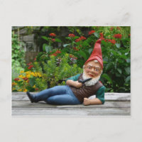 Relajación del Gnome con Santa Cap