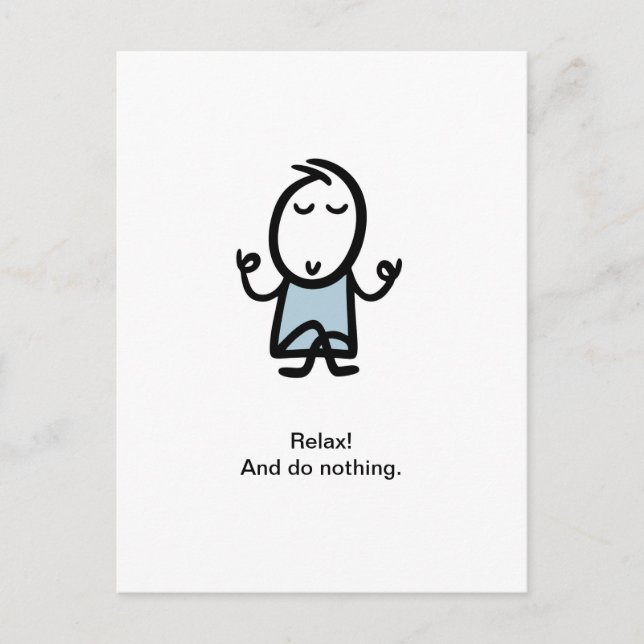 Postal Festiva ¡Relájate! Y no hacer nada. (Anverso)