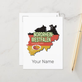 Postal Festiva Renania del Norte Westfalia Alemania Retro NRW Sou
