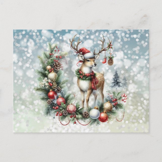 Postal Festiva Renos y Navidades (Anverso)