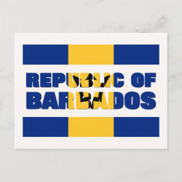 Postal Festiva REPÚBLICA personalizado DE BARBADOS