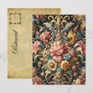 Postal Festiva Requiem para Arcana - Diseño floral gótico