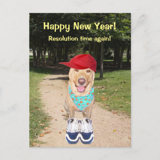 Postal Festiva Resolución de Año Nuevo divertida y personalizable