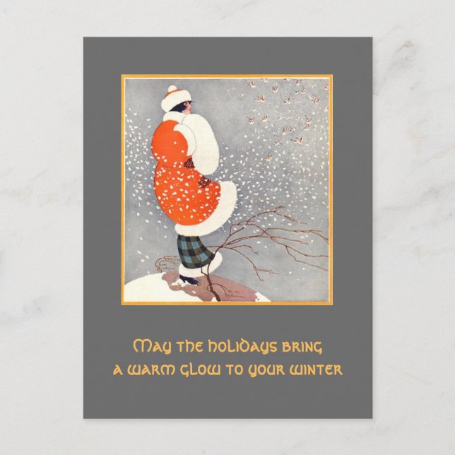 Postal Festiva Resplandor del día de fiesta (Anverso)