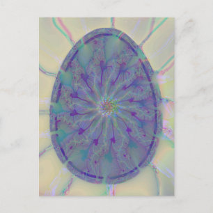 Postal Festiva Resumen Arte Colorido Huevo Amber Púrpura Azul Ros