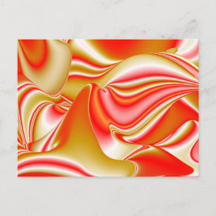 Postal Festiva Resumen de amor y oro en 3D Rainbowart