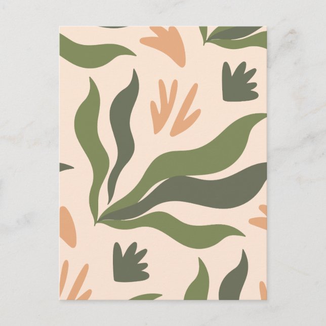 Postal Festiva Resumen de boho minimalista (Anverso)