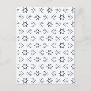 Postal Festiva Resumen de estrella mínima y nieve