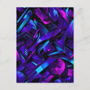 Postal Festiva Resumen de Graffiti Street Swirl